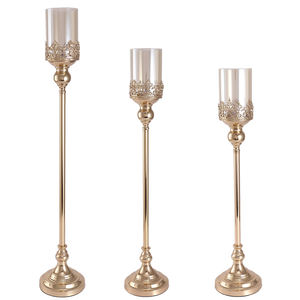 Wholesale <strong>Tall</strong> Pillar Candle holders <strong>lanterns</strong> and candle jars wedding centerpieces decor - Product Image 1