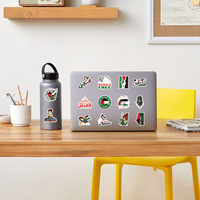 Populaires 50 Pièces Autocollants Drapeau Palestine Libre Amour Paix Décorent Bagages Tablette Ordinateur Autocollants Imperméables Dessins Animés