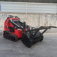 Usage domestique Mini Skid Steer Loader Machine Prix Accessoire Grabber Stump Crusher Break Hammer Rotary Tiller Mulcher Trencher