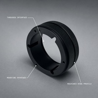 Anneaux adaptateurs d'objectif en aluminium usinés CNC sur mesure, anodisation sablée noire, usinage CNC de précision pour objectifs d'appareil photo, service OEM