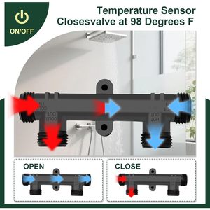 Válvula Sensora JULULINK 595926 para Bombas de Circulación de Agua Caliente Serie UP de Watts Grundfos, Plástico Negro y Latón - Product Image 5