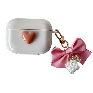 Funda con diseño de lazo y corazón, adecuada para Apple AirPods 3/Pro, auriculares inalámbricos de 1/2/3 generación, funda protectora a prueba de caídas - Product Image 5