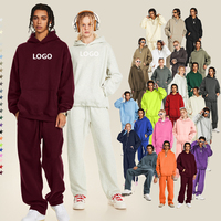 Sweat-shirt à capuche décontracté en molleton de haute qualité 345 g/m², doublé, style streetwear, en coton épais et lourd, chaud pour l'hiver, coupe oversize