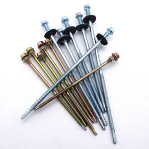 Tornillo Autoperforante y Autoperforante de Cabeza Hexagonal Galvanizado para <span class=keywords><strong>Panel</strong></span> Sándwich de 6.5x130 mm con Arandela de EPDM Negra - Product Image 6