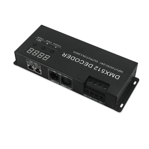 Décodeur LED <span class=keywords><strong>DMX</strong></span> 24 canaux avec affichage numérique, pilote de gradation, contrôleur LED DMX512 pour bande lumineuse RGBW, DC5-24V 3A/CH, éclairage de scène/barre lumineuse - Product Image 3