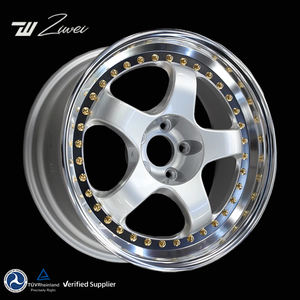 ZW <span class=keywords><strong>Motorsport</strong></span> DNA Classic pour Honda 18x9.5 17 18 Jdm 19 pouces, jantes de course automobile en alliage forgé en 3 parties, 4x100 personnalisées, 5x120 5x114.3 - Product Image 1