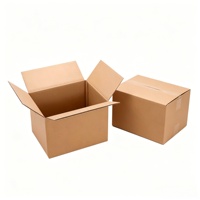 Boîtes d'expédition en carton ondulé kraft avec logo personnalisé, cartons épais et robustes, disponibles en plusieurs tailles pour les commandes en gros
