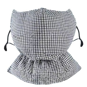 Masque facial chaud d'hiver à carreaux noirs pour adulte, protection thermique isolante pour le cou, coupe-vent, anti-poussière, masque de sport pour le cyclisme - Product Image 1