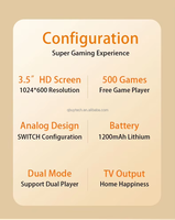 Console de poche portable Hot Qbuy Q21, émulateur d'arcade 500 jeux, écran 3,5 pouces, système d'exploitation Linux, batterie 1200 mAh
