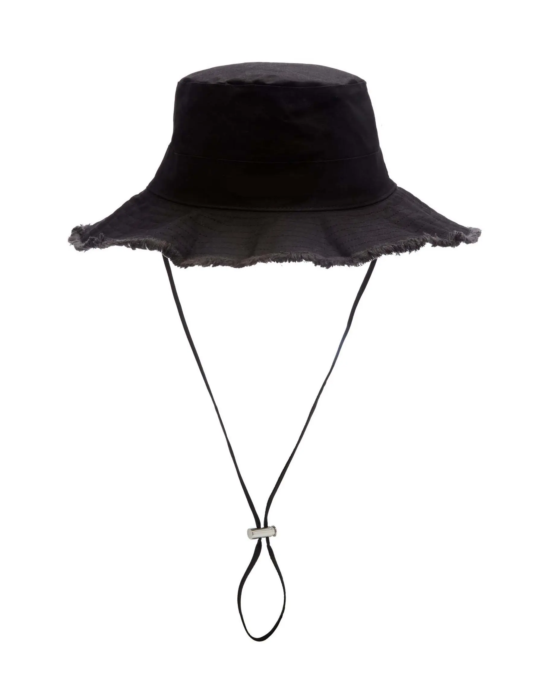 Chapéu tipo bucket hat, chapéu de denim lavado personalizado com corda