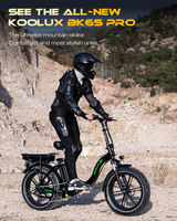 Vélo pliant KOOLUX BK6S PRO 250W Fatbike 40km/h Moteur arrière sans balais Batterie lithium 48V 13AH 6 vitesses Fer BK6S PRO Lithium