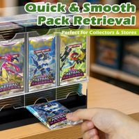 Distributeur de boosters en acrylique personnalisé, compatible avec les boosters de cartes à collectionner TCG, les boosters de cartes sportives et plus encore pour l'affichage