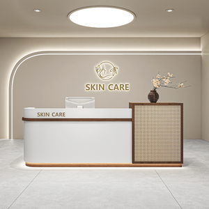 Venta Directa de Fábrica, Mueble de Recepción de Hotel de Diseño Moderno y Minimalista en Madera Resistente, Venta al por Mayor - Product Image 2