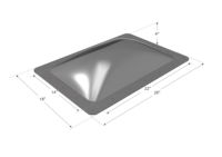 Remplacement universel de la couverture de lanterneau de toit de camping-car, dôme extérieur couleur fumée, pour camping-car, caravane, motorhome