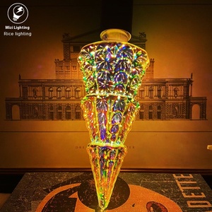 Modern Edison Art LED Night Light 3D Fuegos artificiales E27 Tornillo Colorido Deslumbrante Dormitorio Fábrica Venta al por mayor Batería enchufable Creativo - Product Image 2