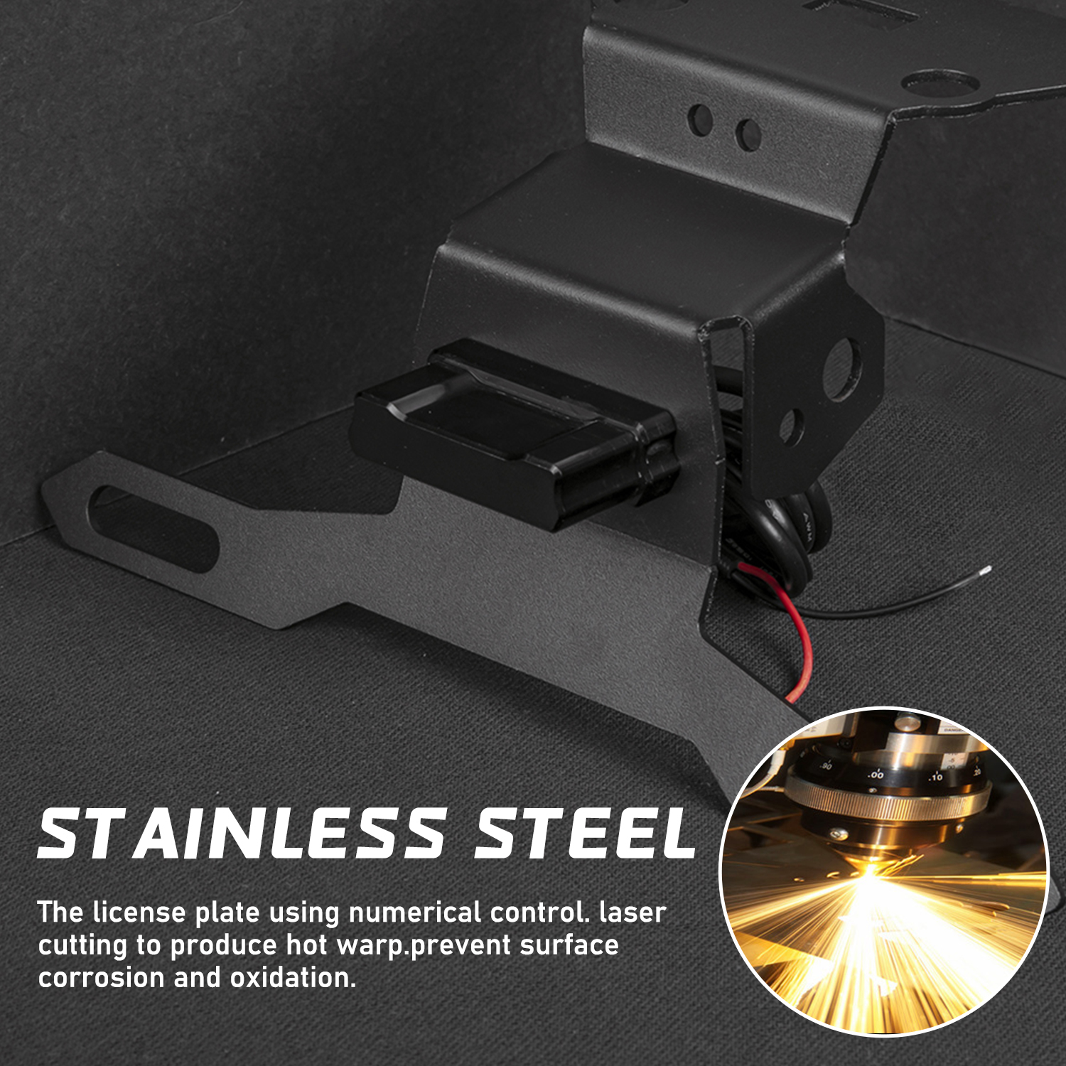Staffa Porta Targa Posteriore Eliminatore Parafango In Acciaio Per Suzuki SV650 / SV650X (2015-2021)