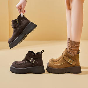 Botines de Mujer Otoño 2026, Estilo Europeo Clásico, Moda Coreana, con Cordones y Tacón Grueso - Product Image 4