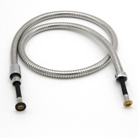 120cm acier inoxydable haute pression fini Chrome supérieur S.S. Robinet de douche Anti-torsion à Double verrouillage dans la douche