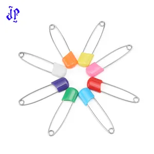 JP all'ingrosso diverso colorato 5.3cm testa di plastica in acciaio inossidabile grande spilla da balia per accessori per cucire