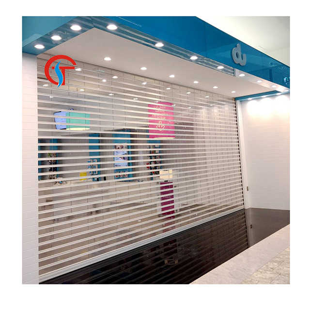 Transparent Window Shutters Clear Polycarbonate Electric Roller Shutter for Commercial Use ...