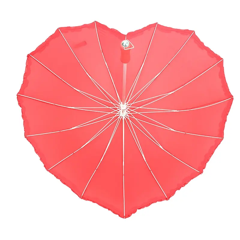 27 इंच * 16k चीनी पारंपरिक शादी सीधे छाता के लिए दिल के आकार छाता लड़कियों/वधू हमेशा के लिए प्यार छत्र