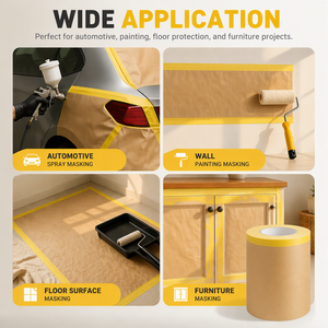 Papier de masquage automobile multi-usages 18'' x 9000'' (750') - Couverture de surface automobile pour masquage - Product Image 6