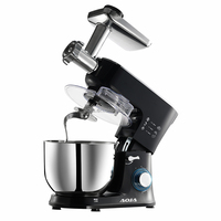 Robot Pâtissier Professionnel 1400W 7L avec Hachoir à Viande, Mixeur Planaire en Verre, Balance et Engrenages Métalliques Complets