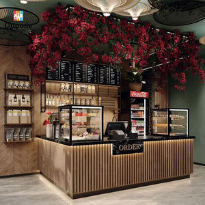 Mostrador de Café Personalizado |   Kiosco Minorista con Iluminación LED |   Solución Integral de Muebles para Cafeterías y Diseño de Interiores Completos - Product Image 1