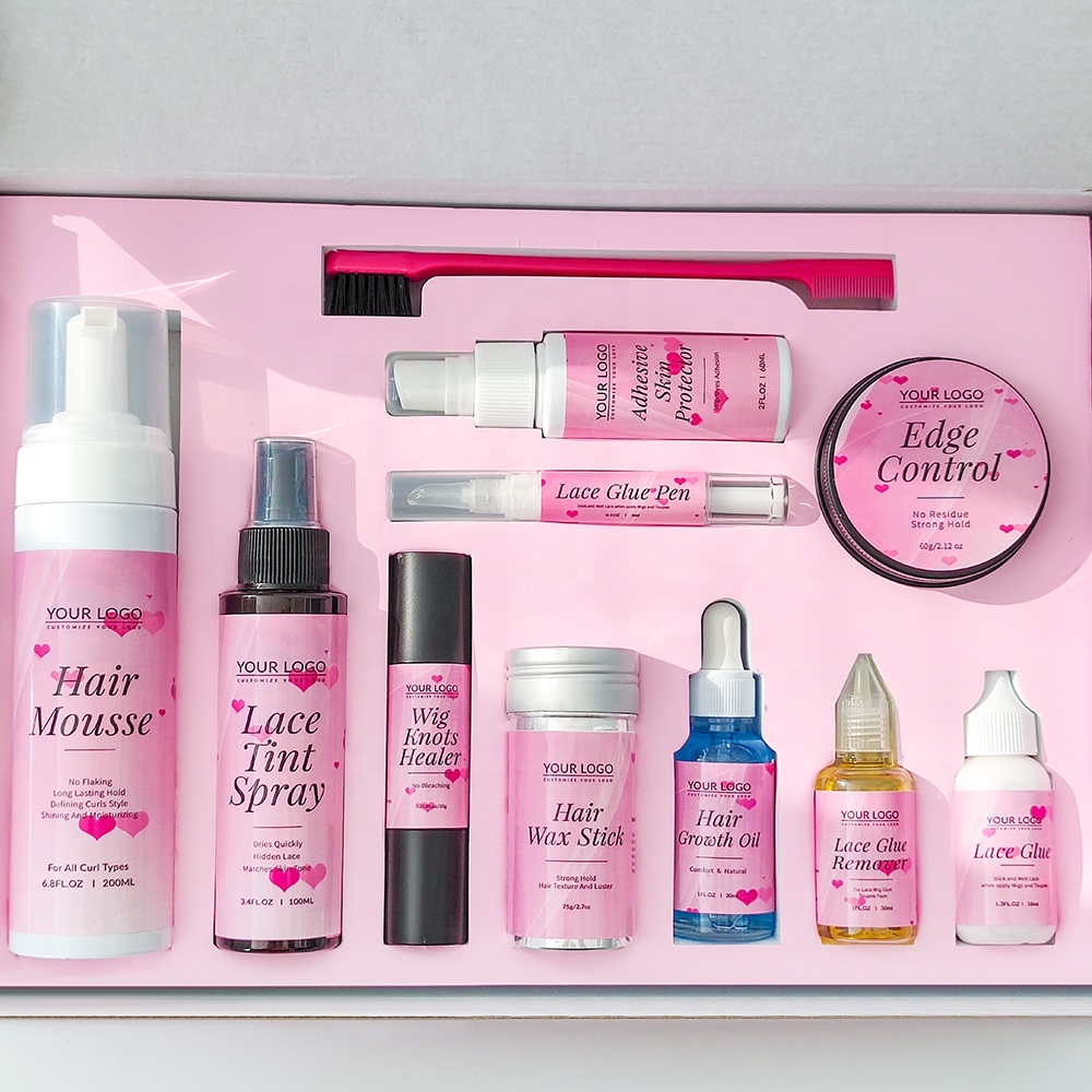 2022новое поступление, частная торговая марка, кружевной клей, водонепроницаемый восковой карандаш, наборы для установки, кружевной клей, кружевной карандаш, кружевной ТИНТ, управление краями