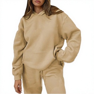Women's 2-Piece Breathable Printed <b>Sweater</b> <b>Set</b> with Long Sleeve Hoodie and Wide Leg Pants - Product Image 2