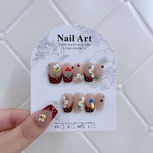 Venta al por mayor <span class=keywords><strong>de</strong></span> uñas postizas <span class=keywords><strong>de</strong></span> gel suave, largas, cuadradas, con punta francesa, <span class=keywords><strong>de</strong></span> cobertura completa, con pegamento, diseño predefinido para uso en el hogar o salón <span class=keywords><strong>de</strong></span> belleza. - Product Image 6