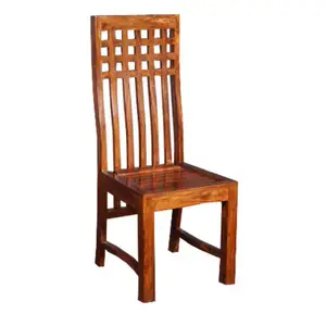 MODERN INDUSTRIAL & VINTAGE DINING ROOM FURNITURE INDIAN SOLID MANGO WOOD INDIAN DESIGN HIGH BACK DINING CHAIR