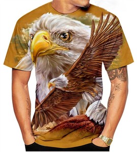 Camiseta Tridimensional Con Cuello De Malla Gráfico 3D Para Hombre