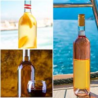 Bouteilles en verre transparent de 500 ml/16 oz avec bouchons en liège et capsules thermorétractables, bouteilles pour la fabrication de vin et de jus maison, pour Bordeaux