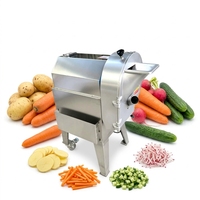 Machine à découper les légumes électrique en acier inoxydable, trancheuse, hachoir, coupe-dés, coupe-lanières, coupe-cubes, coupe-chips pour usage commercial (pommes de terre, oignons)
