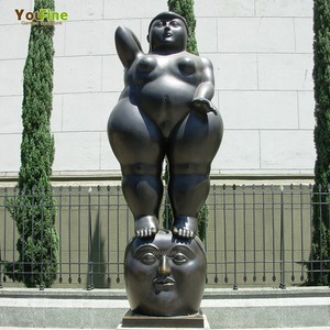 YOUFINE Escultura de Bronce de Tamaño Real de <span class=keywords><strong>Fernando</strong></span> Botero, Dama Gorda Poniéndose de Pie sobre la Cabeza, para Exteriores - Product Image 6
