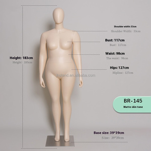 Maniquí de plástico de talla grande para mujer de Europa América al por mayor, modelo de cuerpo completo, piel blanca, fibra de vidrio, Cuerpo Femenino gordo, maniquí para hombre - Product Image 6