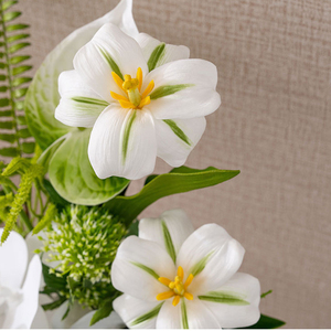 D295 PU <span class=keywords><strong>Precio</strong></span> razonable Látex artificial Flores de tacto real Orquídea <span class=keywords><strong>Phalaenopsis</strong></span> de 9 cabezas - Product Image 3