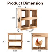 Nichoir en bois écologique pour volailles, robuste, 4 compartiments, pour la ponte des œufs, montage mural, poulets, poules, canards
