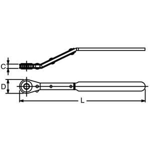 KOKEN - 144KM-12 Trinquete reversible doblado para velas-EAN 4991644200948 LLAVES DE TRINQUETE - Product Image 2