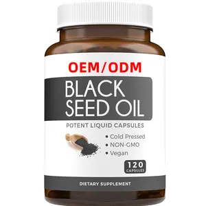 Black Seed Oil 120 Softgel Capsules Pressed Nigella Sativa Producing Pure Black Cumin Seed Oil with Vitamin E for Skin Health