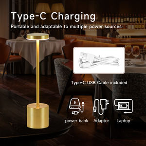 触摸控制发光二极管台灯-无绳可充电<span class=keywords><strong>3</strong></span>色可调光夜灯，便携式现代餐厅装饰照明 - Product Image 4