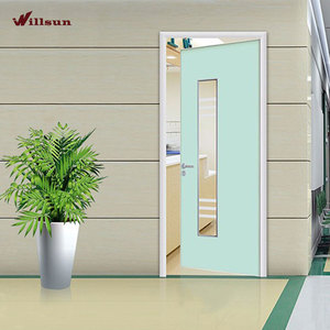 Bonne Qualité Ignifuge Bleu Clair HPL En Bois Écologique Médical D'hôpital De Porte commercial extérieur portes coupe-<span class=keywords><strong>feu</strong></span> en acier - Product Image 2