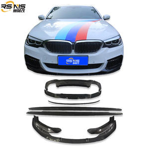 Pour <span class=keywords><strong>BMW</strong></span> Série 5, améliorations de style 3D en fibre de carbone : lèvres de pare-chocs avant, ailerons avant, jupes latérales, ailerons arrière, spoiler, diffuseur arrière - Product Image 1