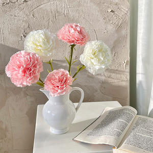 Fleur artificielle de simulation de carnation, décoration florale pour la fête des Mères, chambre, salon, accessoires photo - Product Image 3