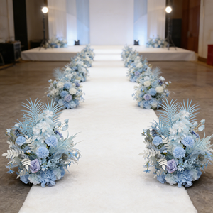 Flores Artificiales al por Mayor, Camino de Mesa de Eucalipto de Seda para Bodas, Centros de Mesa para Decoración de Bodas - Product Image 3