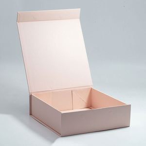 Customised square <b>pink</b> Fold Flat Collapsible Magnet Rigid <b>Gift</b> <b>Box</b> Packaging Wholesale - Product Image 2
