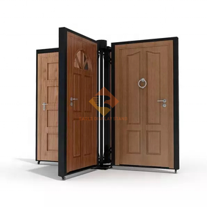 Custom Modern Style Eco-Friendly Wooden <strong>Door</strong> Display <strong>Stand</strong> with Iron Bracket for Aluminum Alloy <strong>Door</strong> Showroom Display - Product Image 1