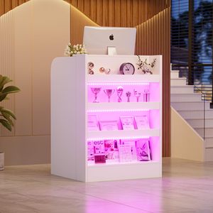 Luces LED, Incluye Estantes para Vino, Estantes Abiertos para Uso Doméstico y Comercial, Mostrador de Exhibición para Minoristas, Gabinete de Esquina para Punto de Venta - Product Image 4