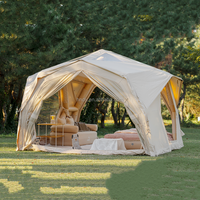 Nouvelle tente dôme gonflable noire à double couche, imperméable quatre saisons, portable pour le camping en plein air, la plus vendue